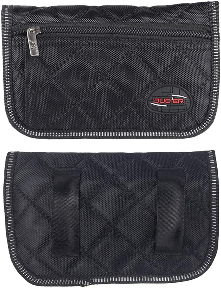 QXBER Durable Trombone Euphonium Trumpet Mouthpiece Pouch Bag with 4 Soft Compartments Black - Image 3